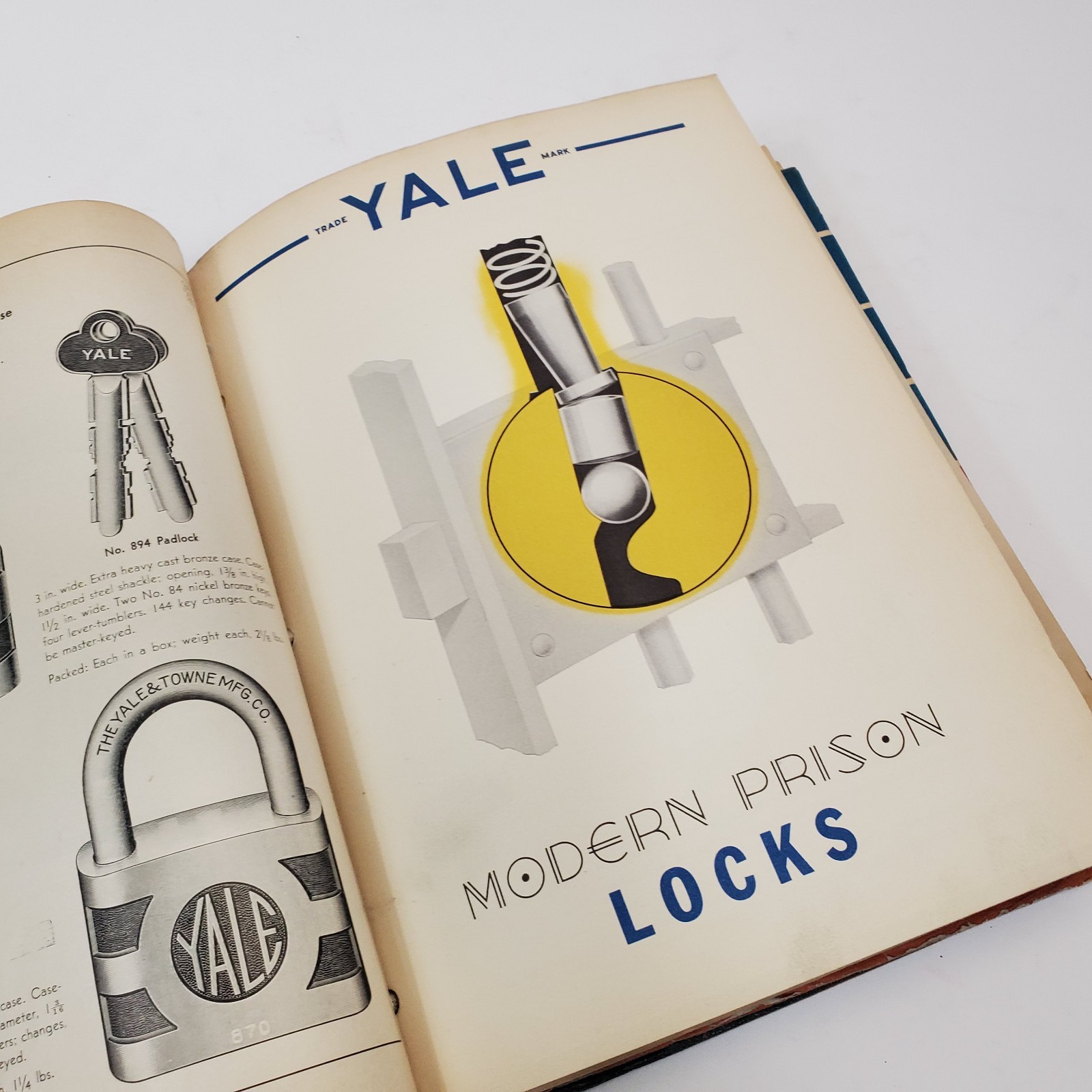 Vintage 1940 Yale & Towne Manufacturing Company Hardware Catalog No 29 Binder