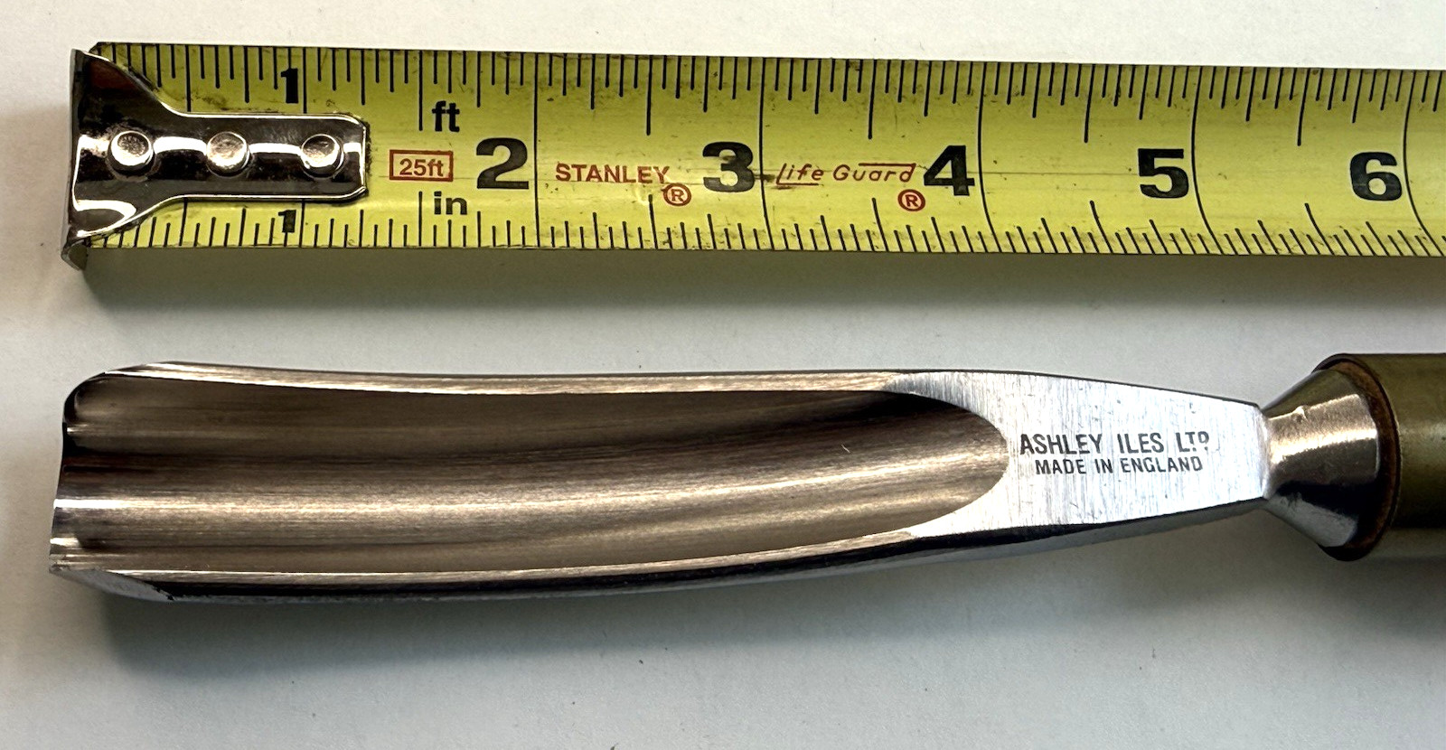 Vintage Bent Wood Carving Gouge ASHLEY ISLE LTD. MADE IN ENGLAND No.20