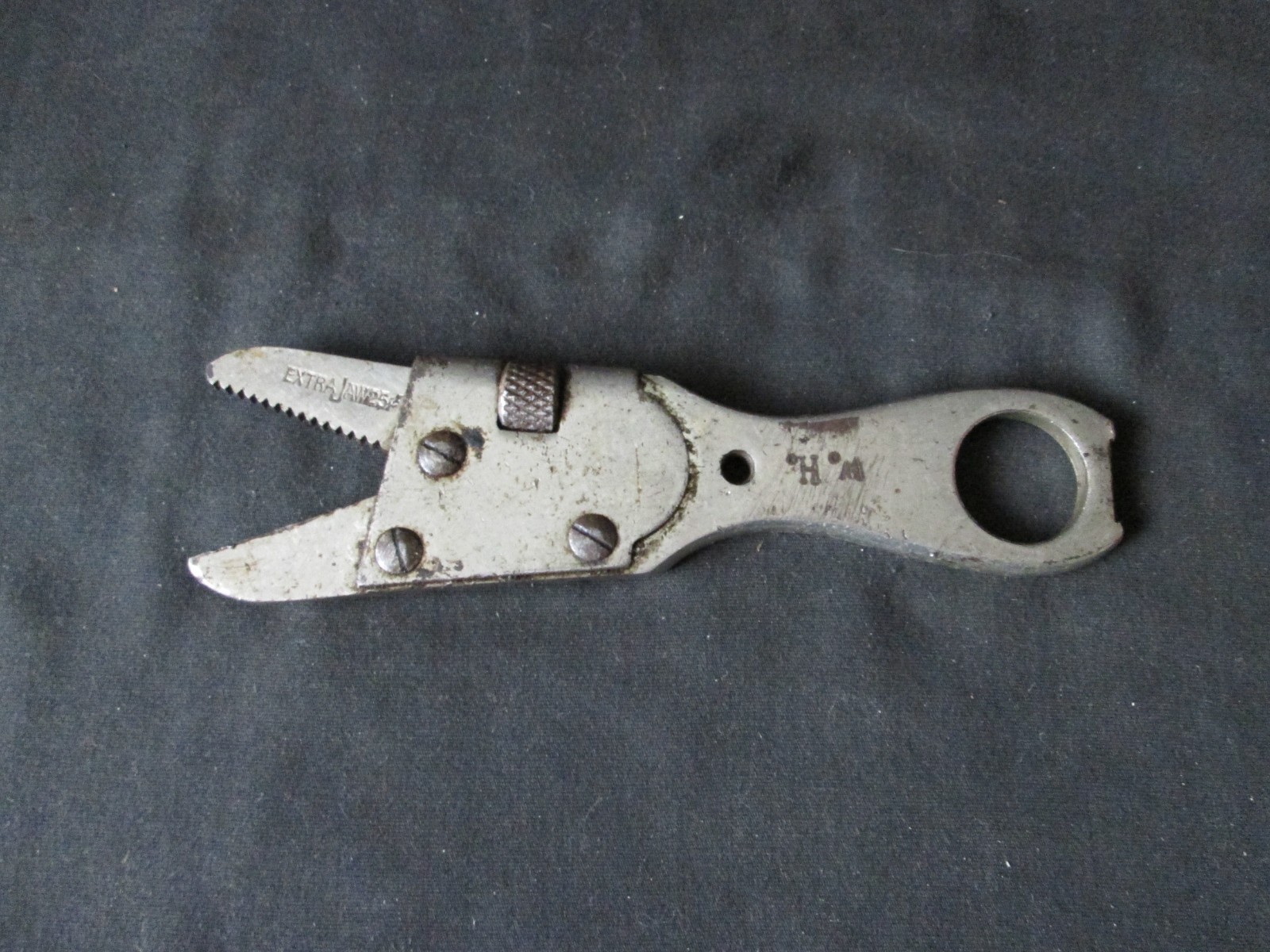Antique The Elgin Extra Jaw 25¢ Adjustable Alligator Wrench PAT. June 8, 1887