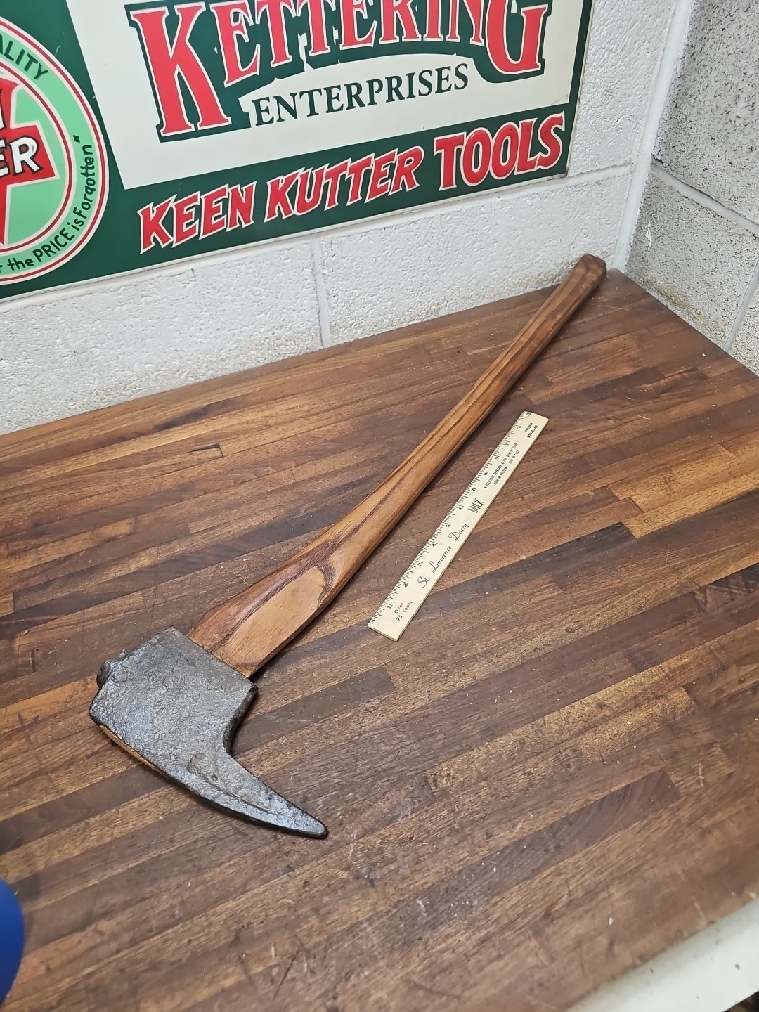 R25- Antique Picaroon with log mark on other end Axe logging tool