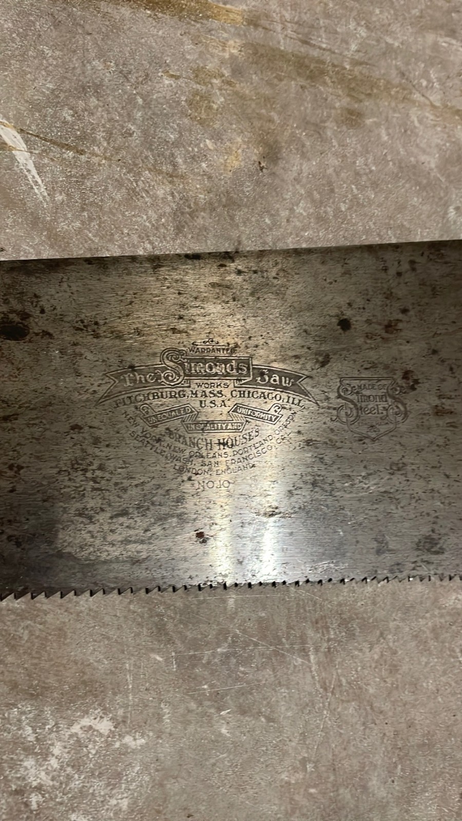 Vintage Simonds Saw And Steel Company Hand Saw 26″