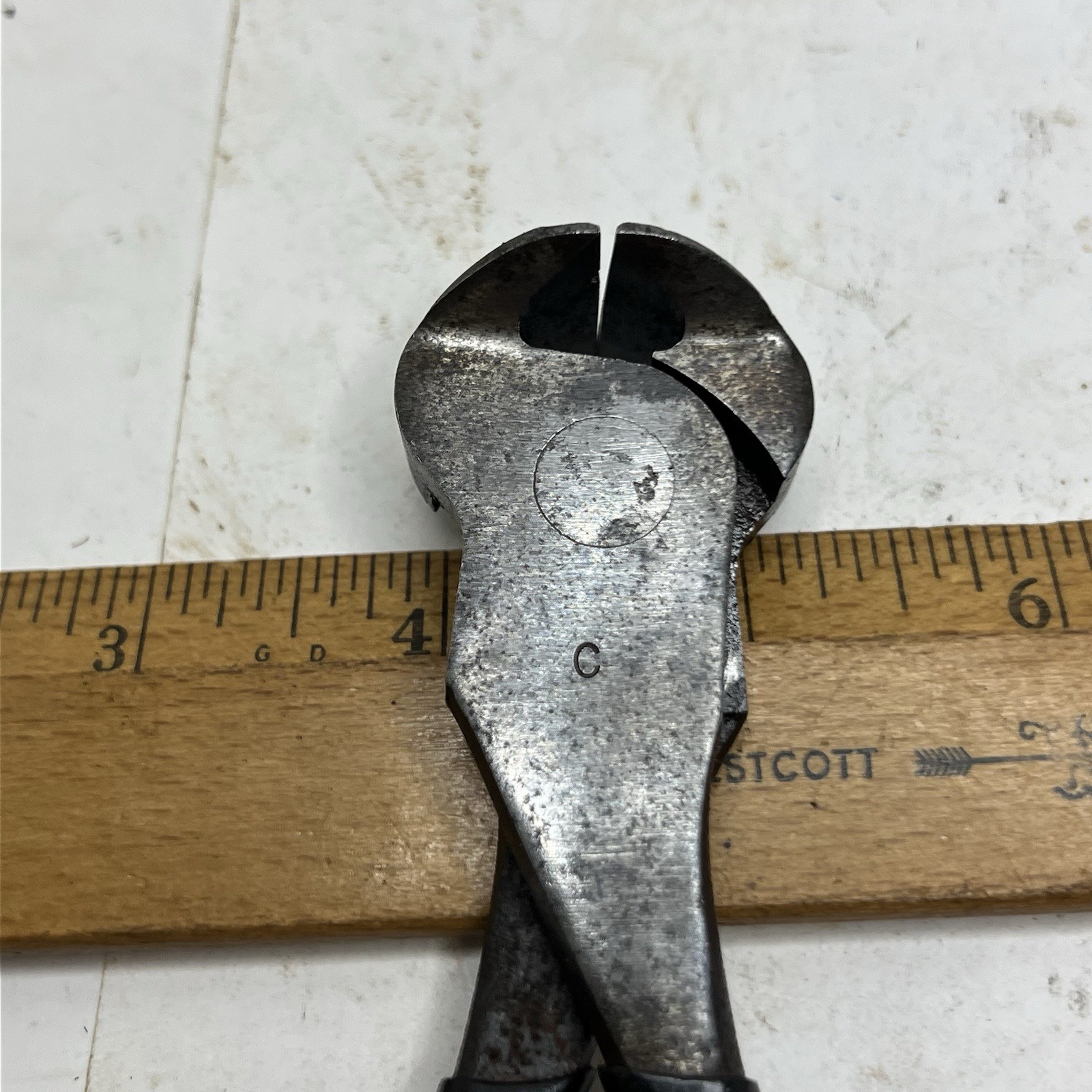 Vintage Craftsman C 6.5″inch End Nippers Cuttesr Black Vinyl Handles Made in USA