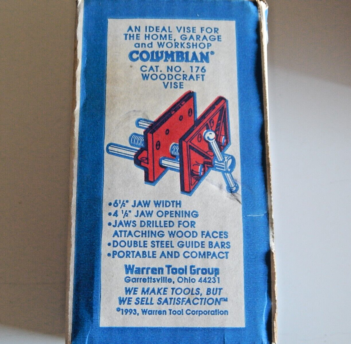 Columbian Woodcraft Vise NO. 33176 Warren Tool Group Ohio, Made in U.S.A. (NOS)
