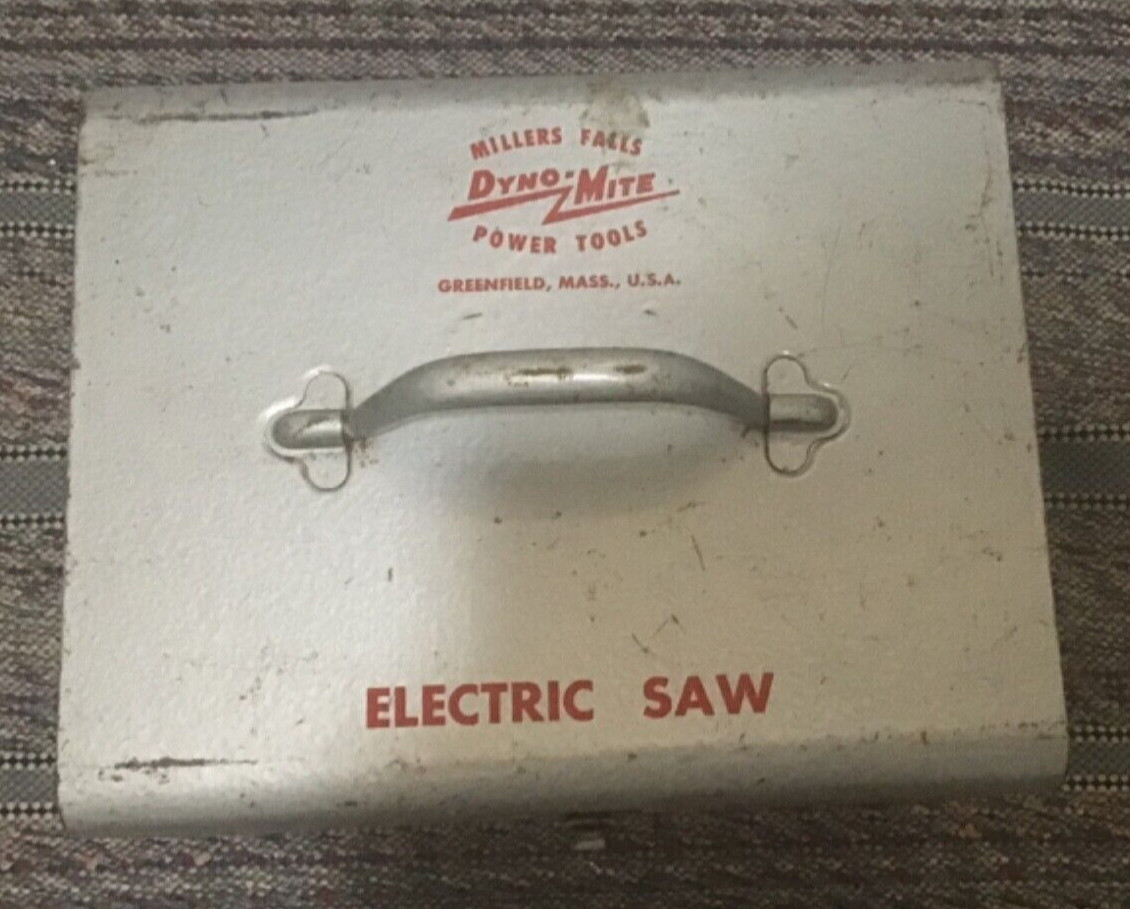 Old Antique Millers Falls 626 Circular Power Saw,Steel Case,6.5”Blade,Dyno-Mite