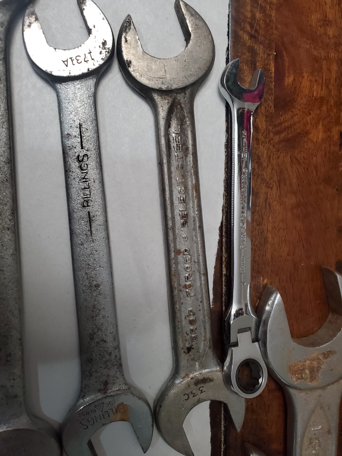 Vintage USA Made Wrench Lot Set Up to 1-5/16″ Box Open Combination Duro Craftsma