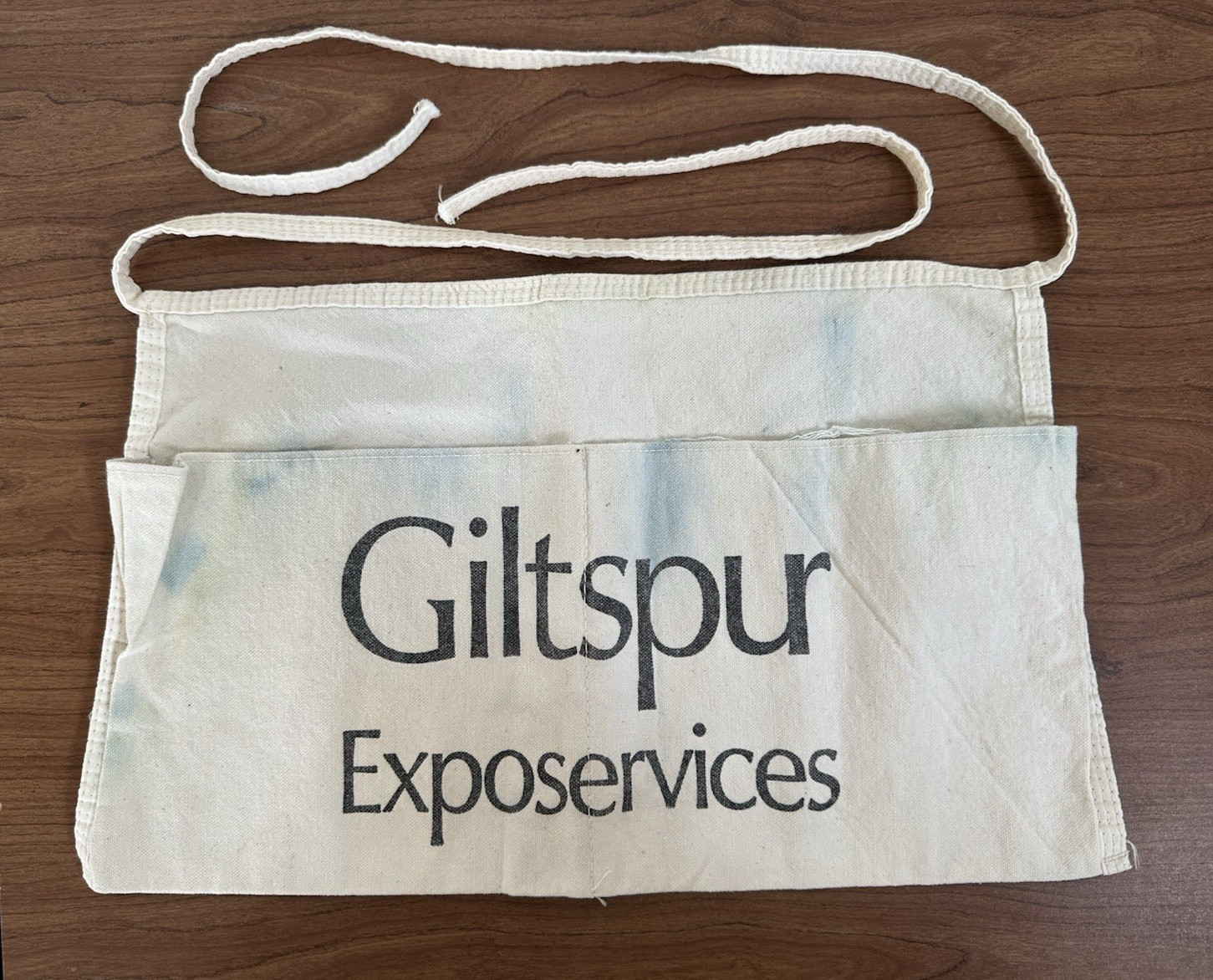 VTG Nail Apron Pouch ADVERTISING Work Wear Canva Cloth Giltspur Exposervices/GES
