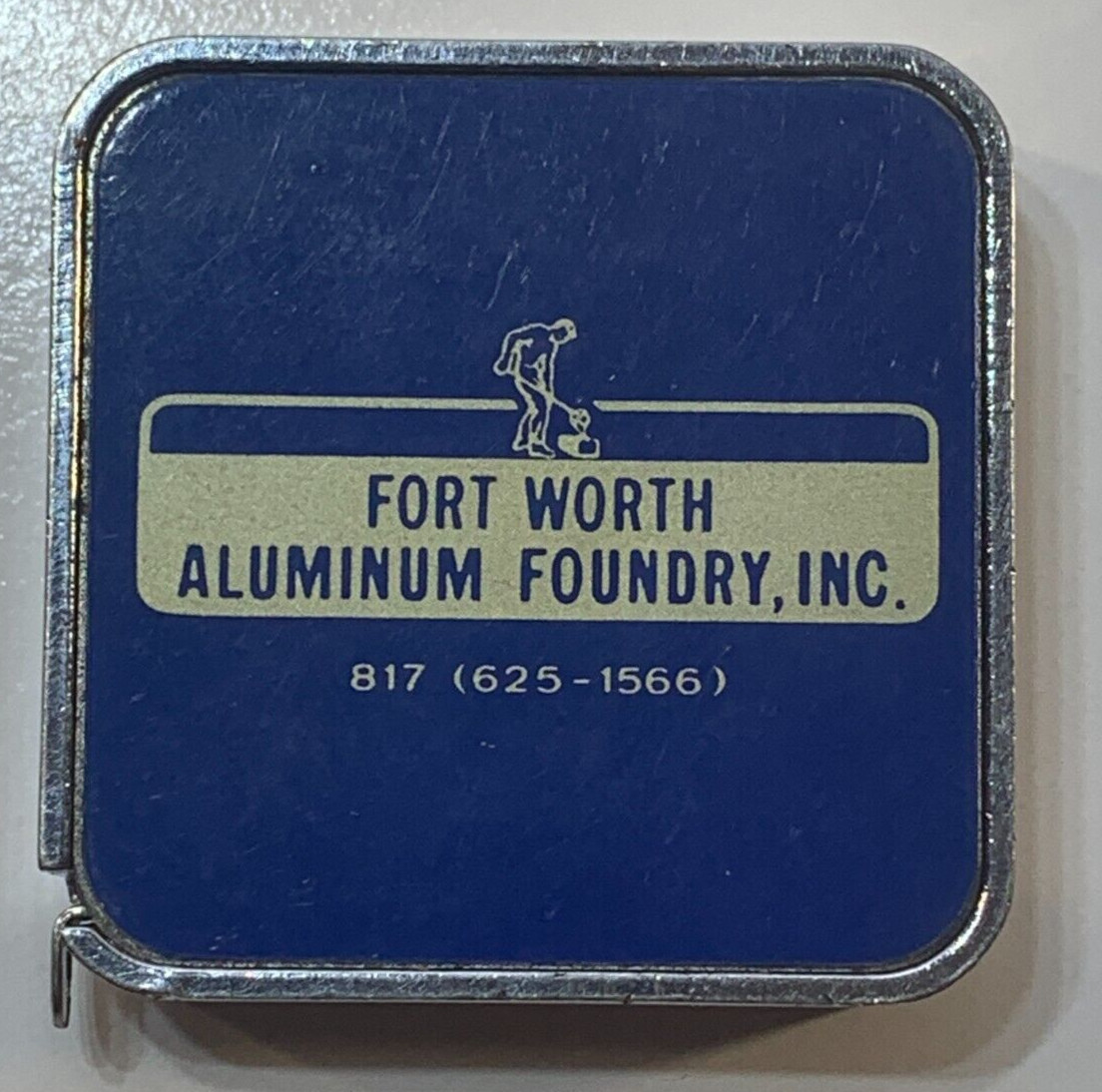 Barlow Fort Worth Aluminum Foundry Metal Advertisement Tape Measure A1