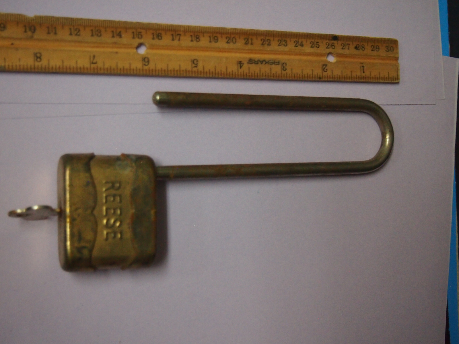 REESE CYLINDER Balloon Tire Bicycle Padlock With 1 KEY Vintage Made in USA