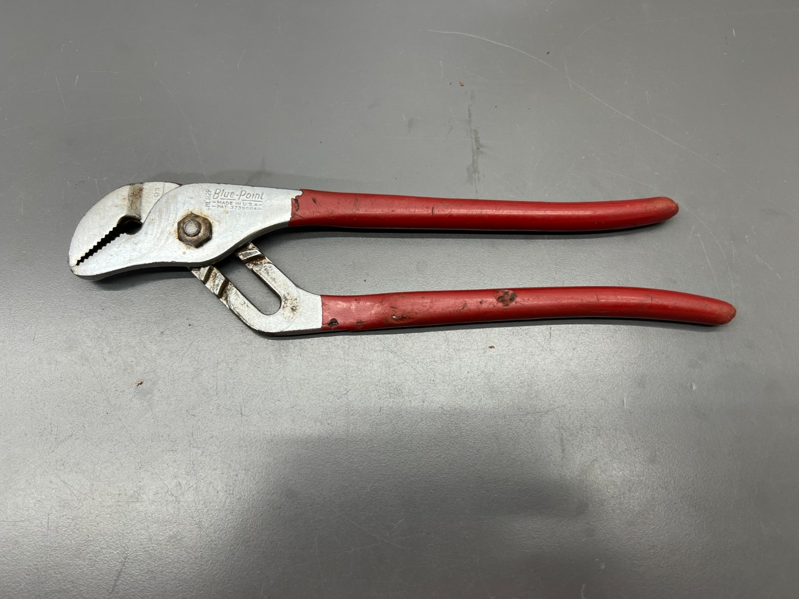 (K) SNAP ON BLUE POINT HL112P 12” TONGUE & GROOVE PUMP PLIERS – VGC – USA
