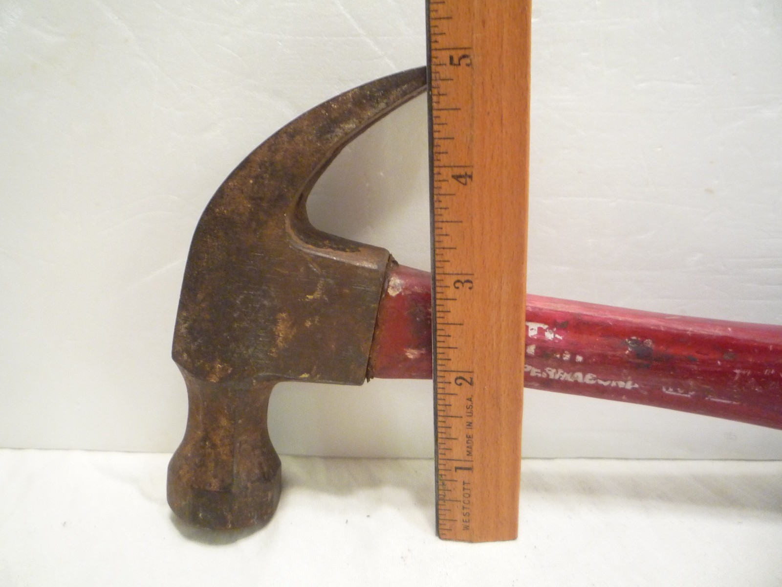 Vintage Plumb Claw Hammer, Permabond Fiberglass Handle, Cushion Grip ~ 30 oz tot
