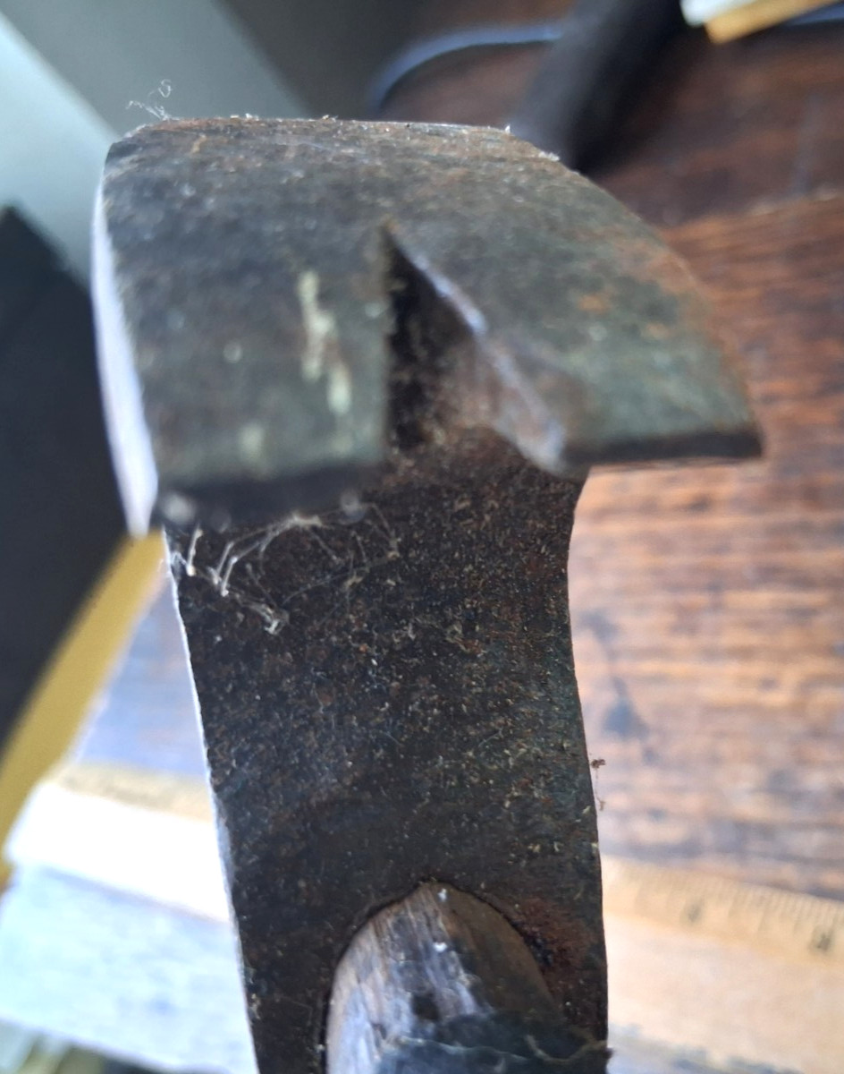 VTG #2 Buhl & Sons Co? Carpenters Hammer Claw Hatchet Axe Head 2 lbs. w/Handle