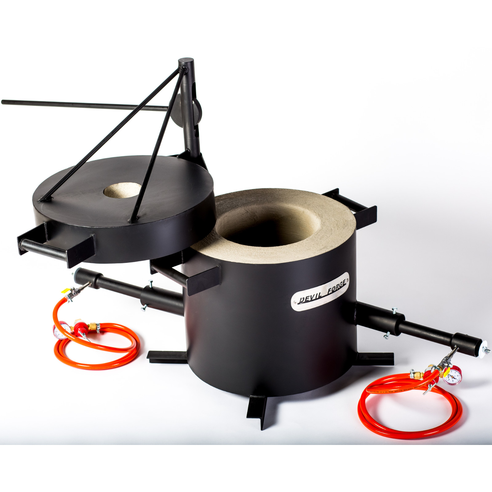 DEVIL-FORGE FB3H–20KG Gas Propane Melting Furnace Forge Burner +Crucible USA