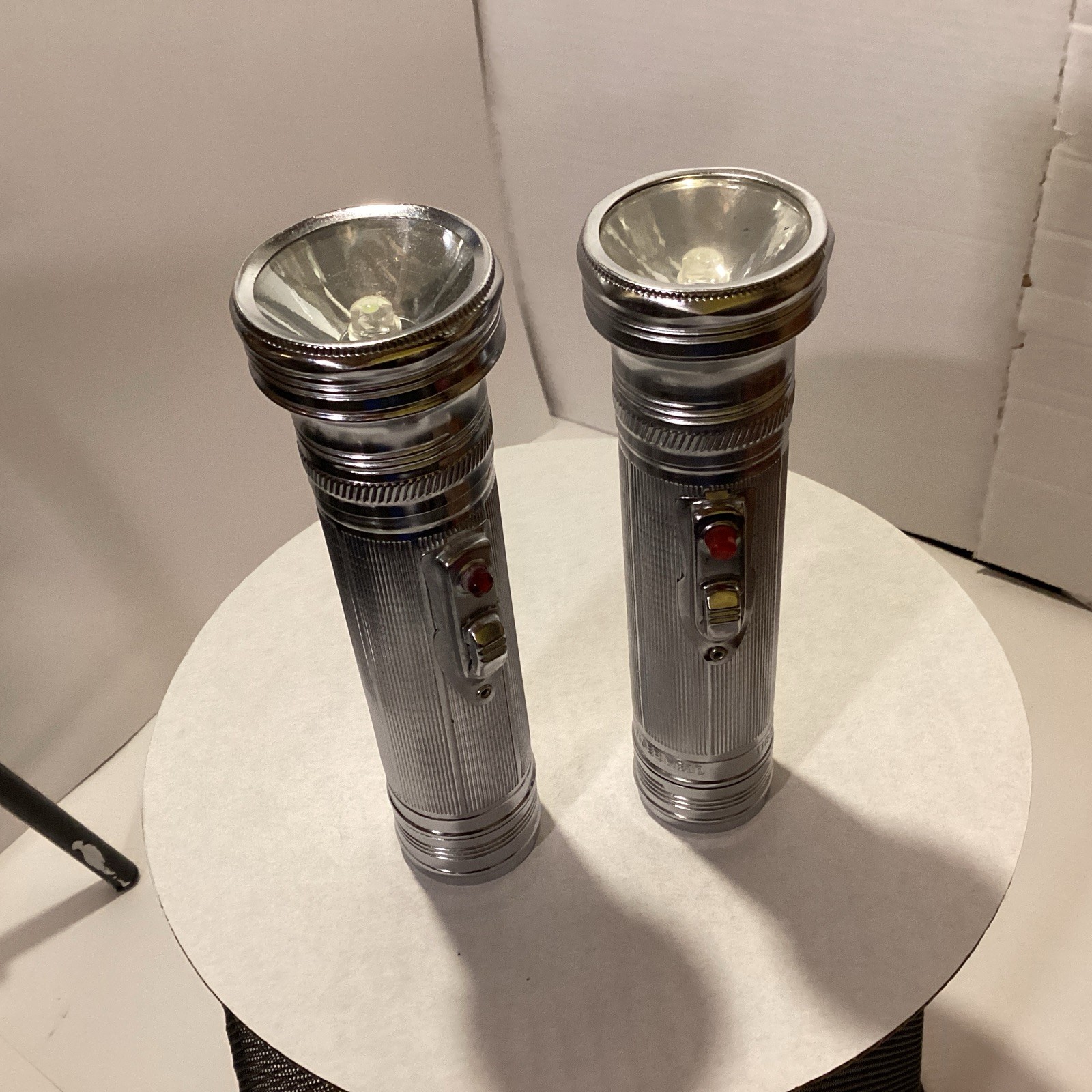 Vintage Tiger-Head Flashlight Chrome Plated 2
