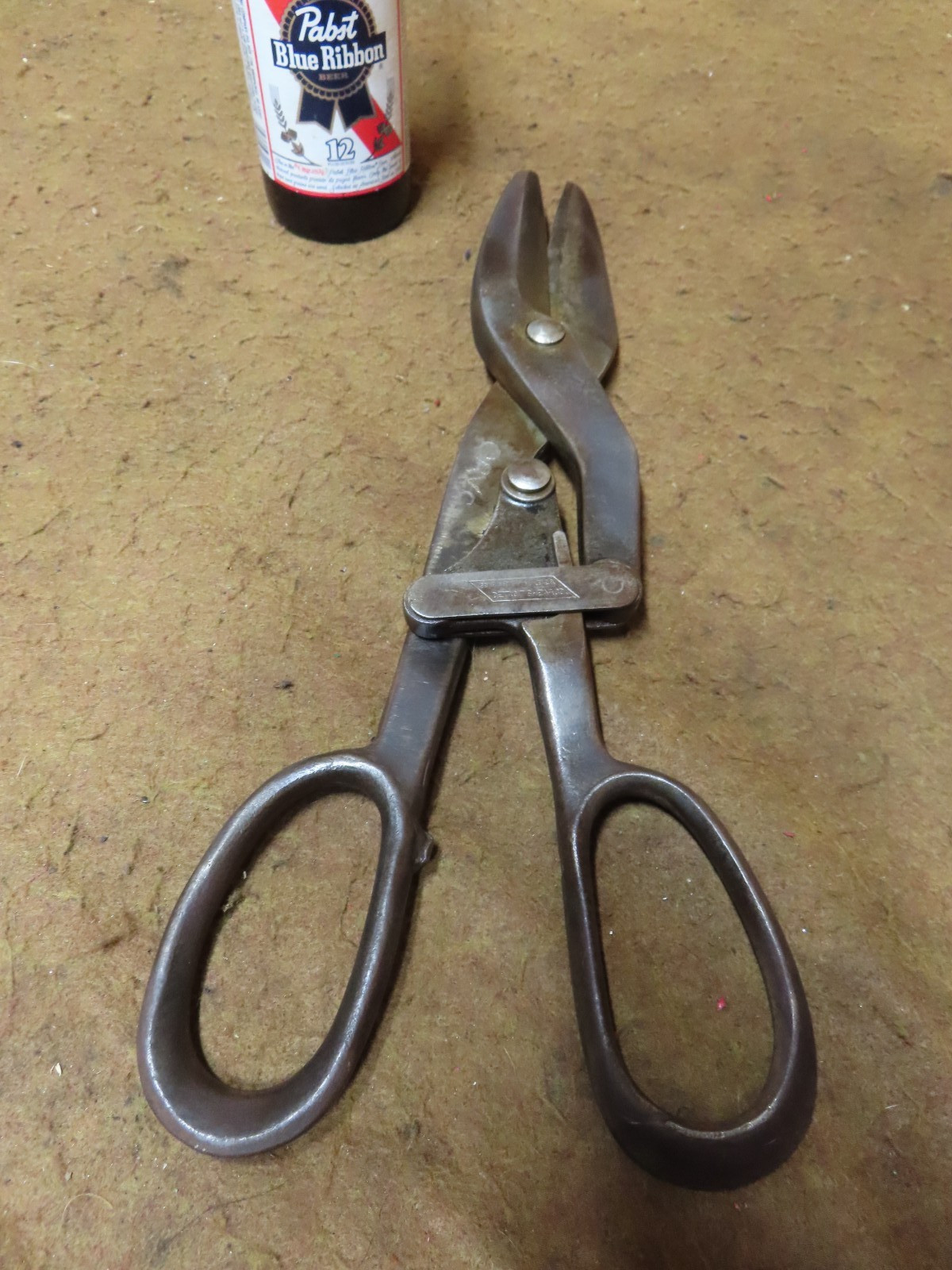 Rare Searight’s Comp lever Tin Snips,Detroit Shear Co. 1909-12,USA~GD+🤠CS3.4.26