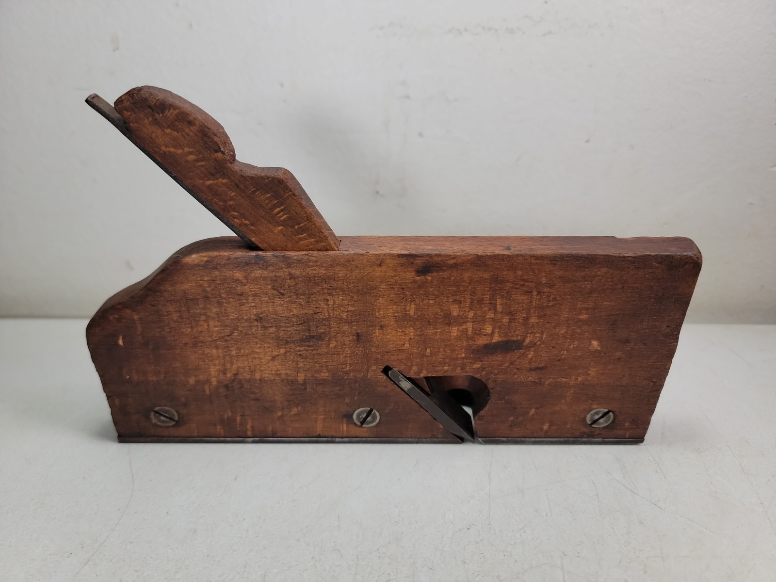 Pair of Unusual Vintage Molding Planes Boxed W/ Fence & Modified Steel Plates