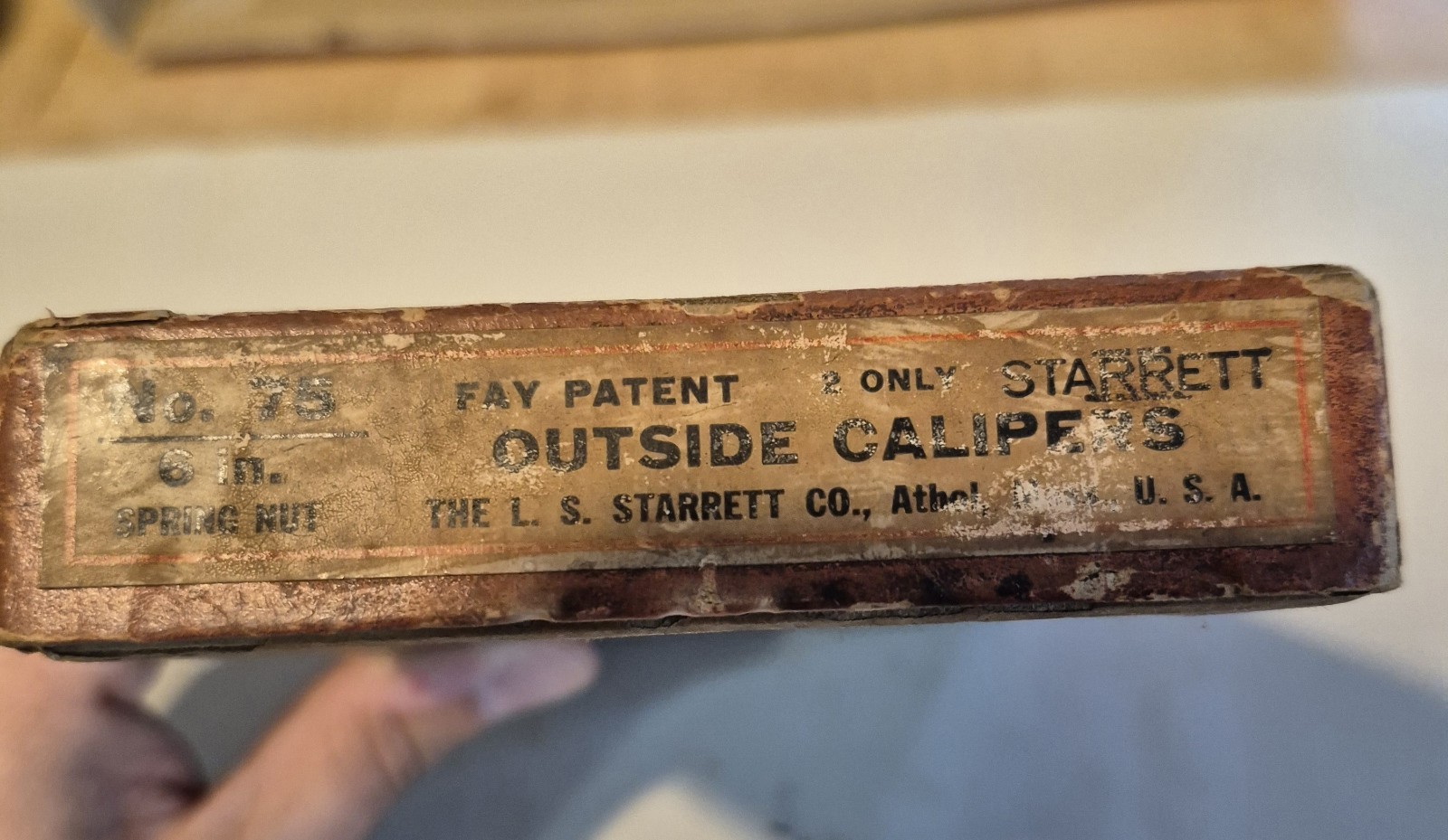 Starrett 6″ No.75 Fay Patent Outside Caliper- NOS