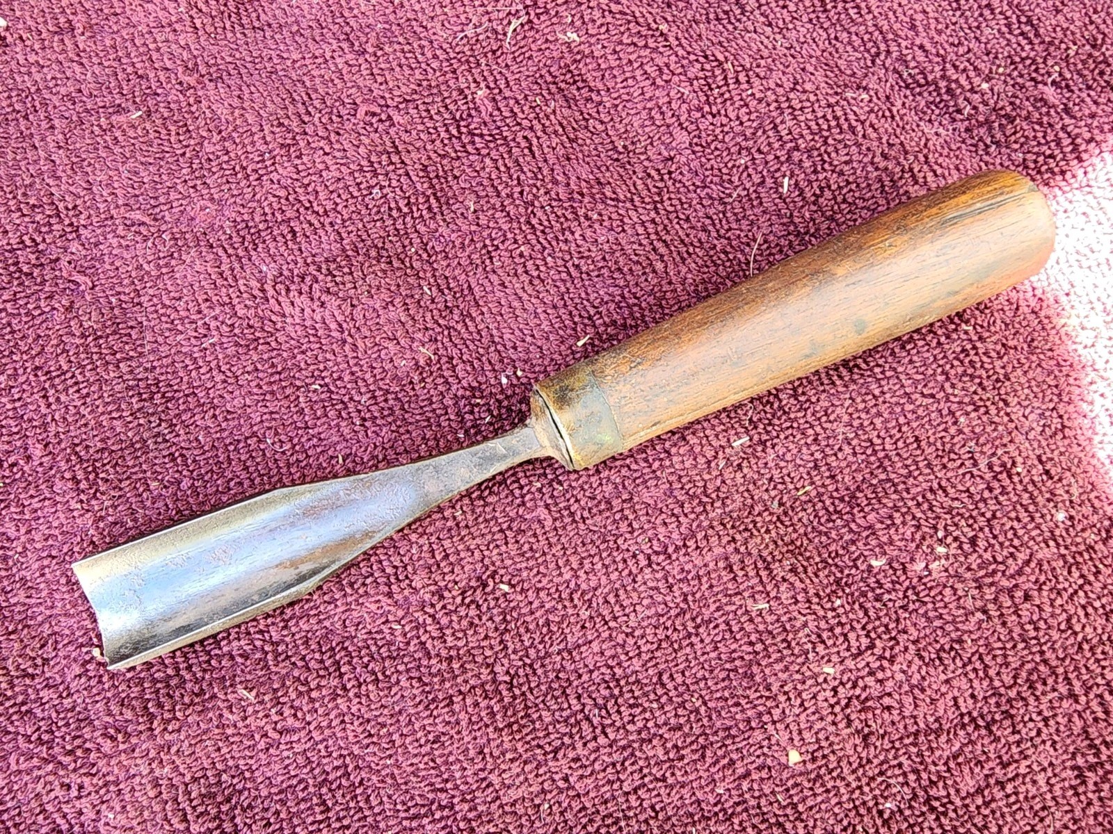 Vintage Unmarked 3/4″ Carving Gouge Chisel, Approx. #7 Sweep