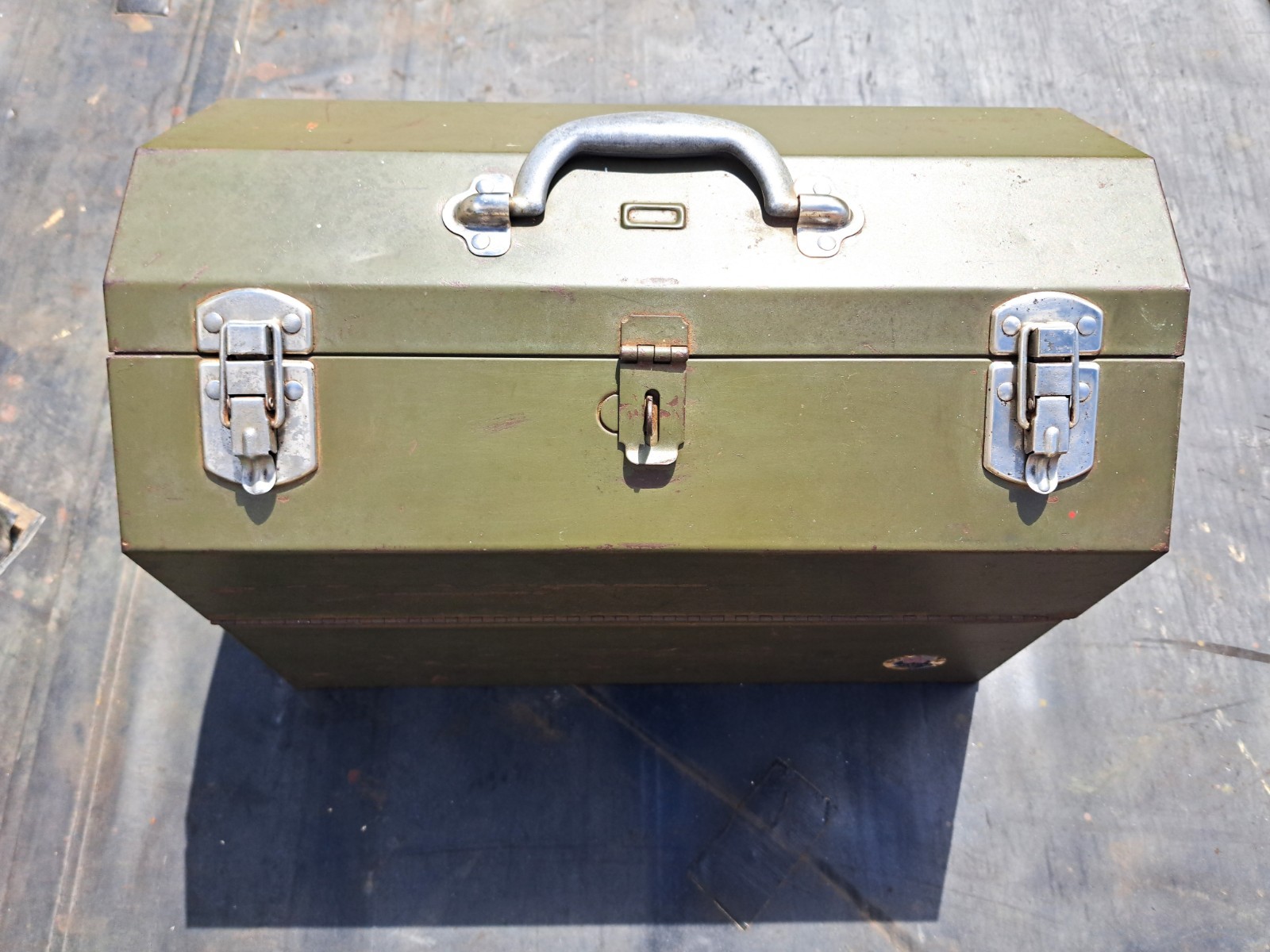 WATERLOO Olive Green Large Army Tool Box – Local Pick Up Only