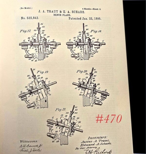 STANLEY PLANE BOOK 45 55 MILLERS PATENT use diagrams special cutters list