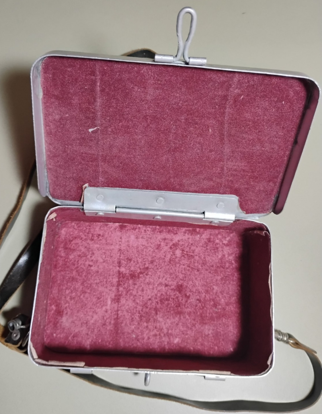 Natural Aluminum Steampunk Style Storage Box with Leather Strap Made in India