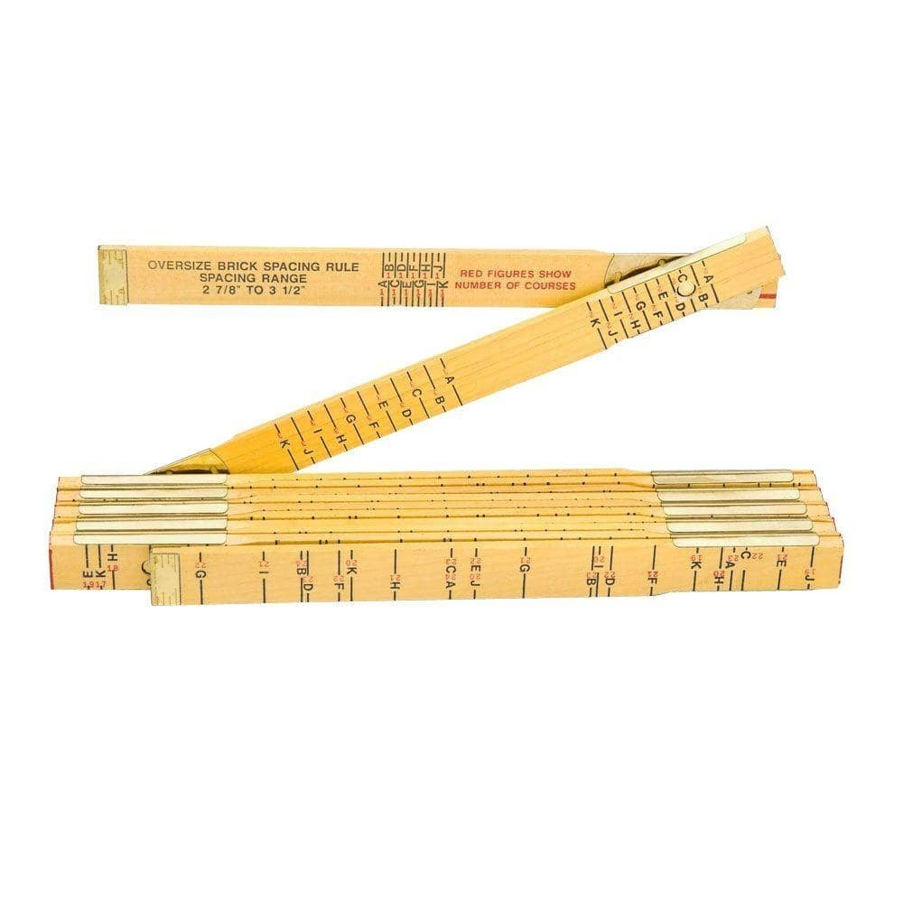 Lufkin 6 Ft x 5/8 In Brick Mason Wood Ruler Folding Rule Measuring Tool