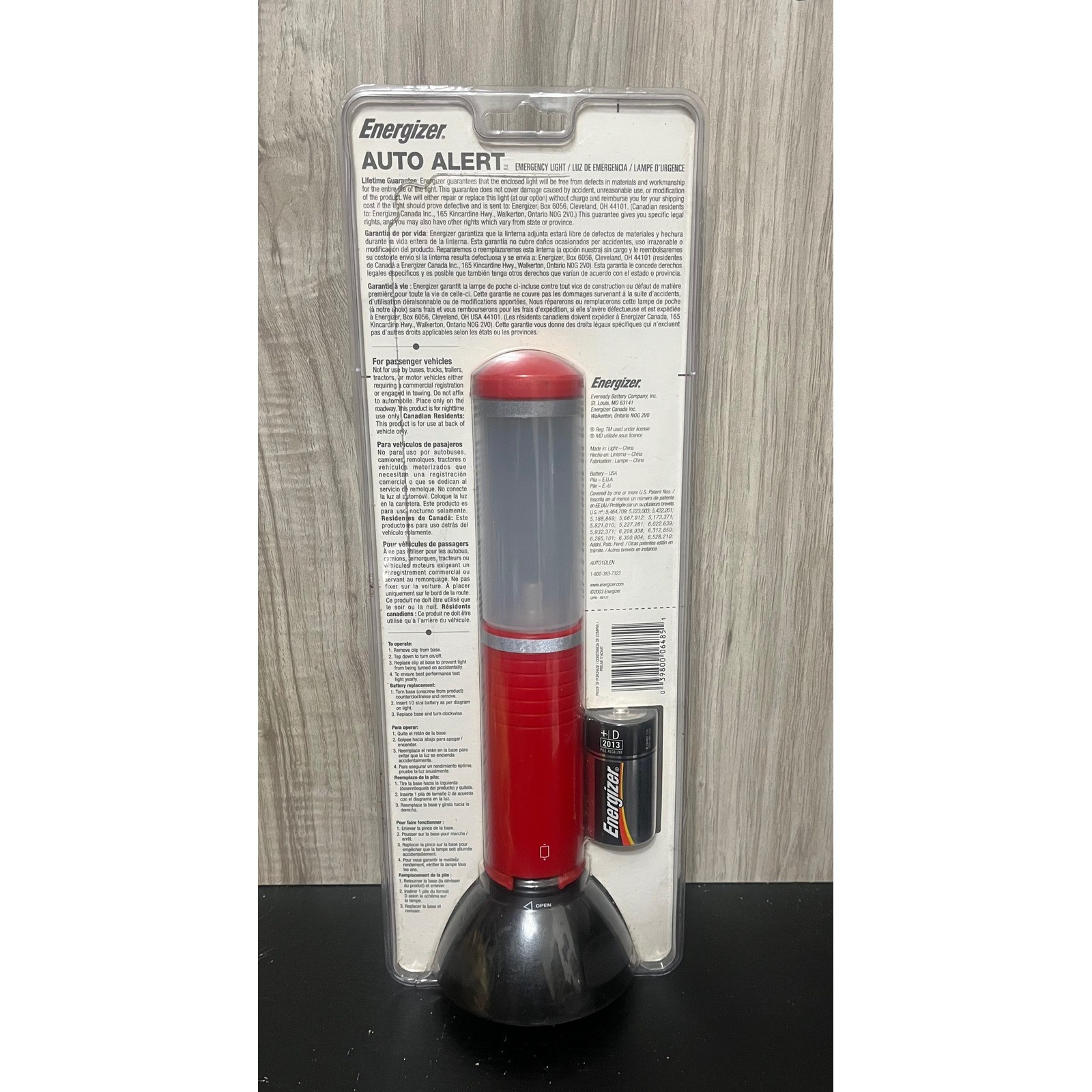Roadside Emergency Red LED Flasher Energizer Auto Alert New