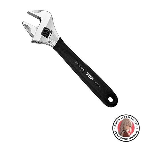 New Top TOP Zero-Back Adjustable Wrench Work Wide Opening 0-38mm Black Grip