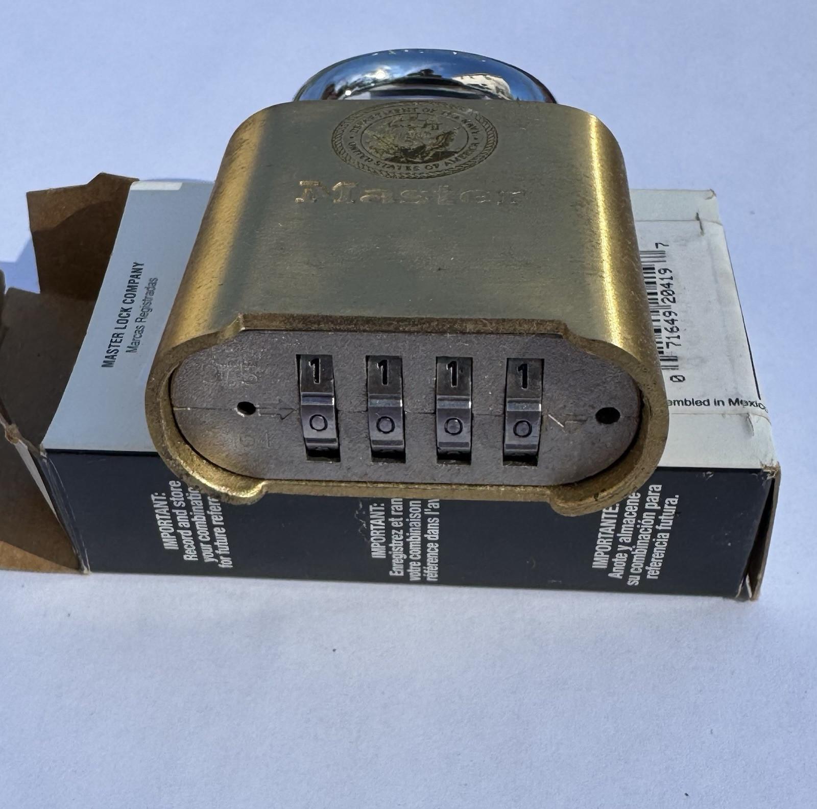 Master Lock 975/Combination/US Navy Logo