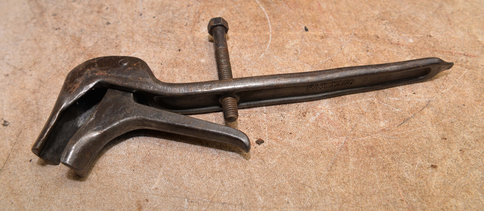 Rare antique adjustable buggy wrench collectible odd Lawrence Clark tool W2