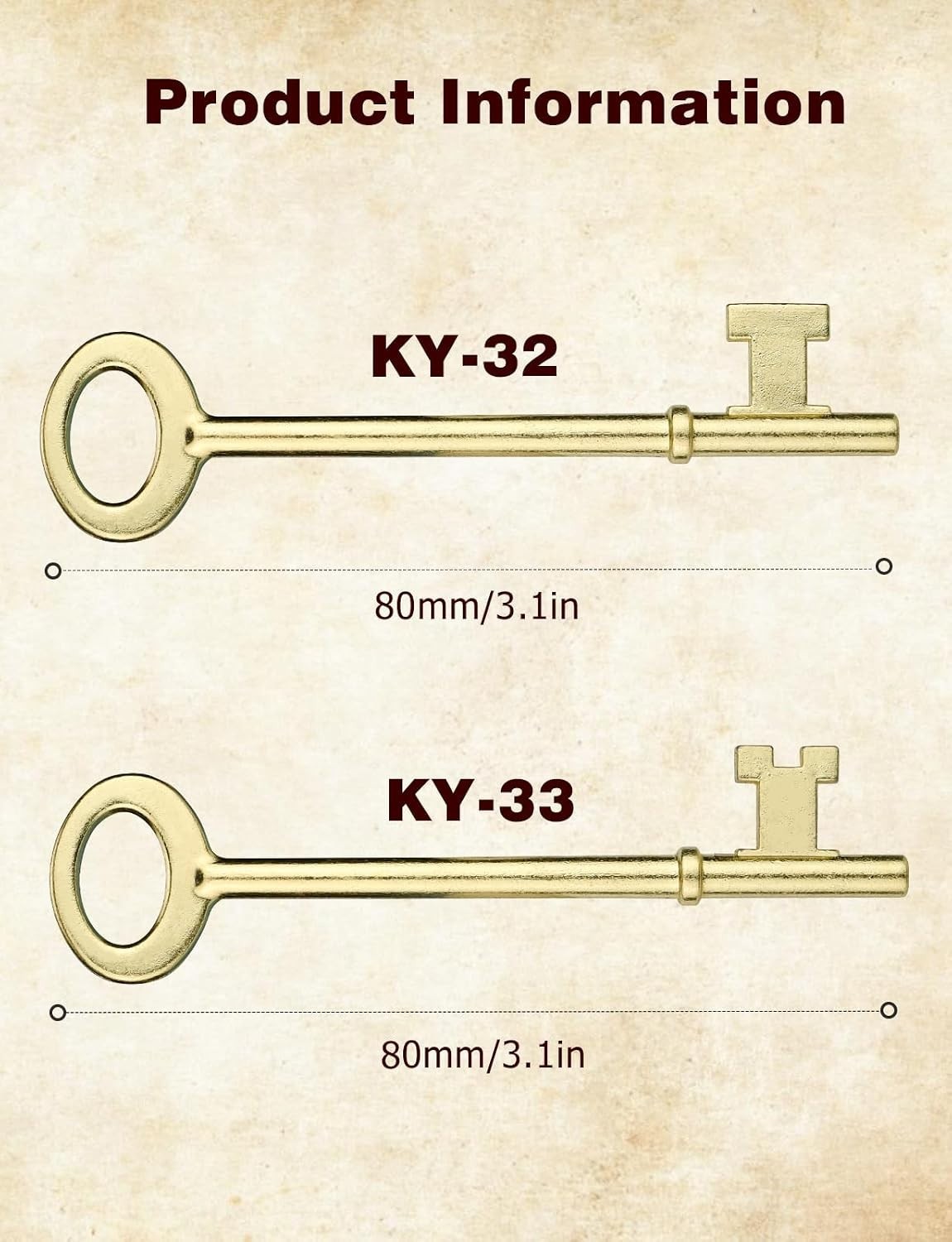 Skeleton Key, KY-32 KY-33 Replacement | Replacement Skeleton Keys Kit for Old…