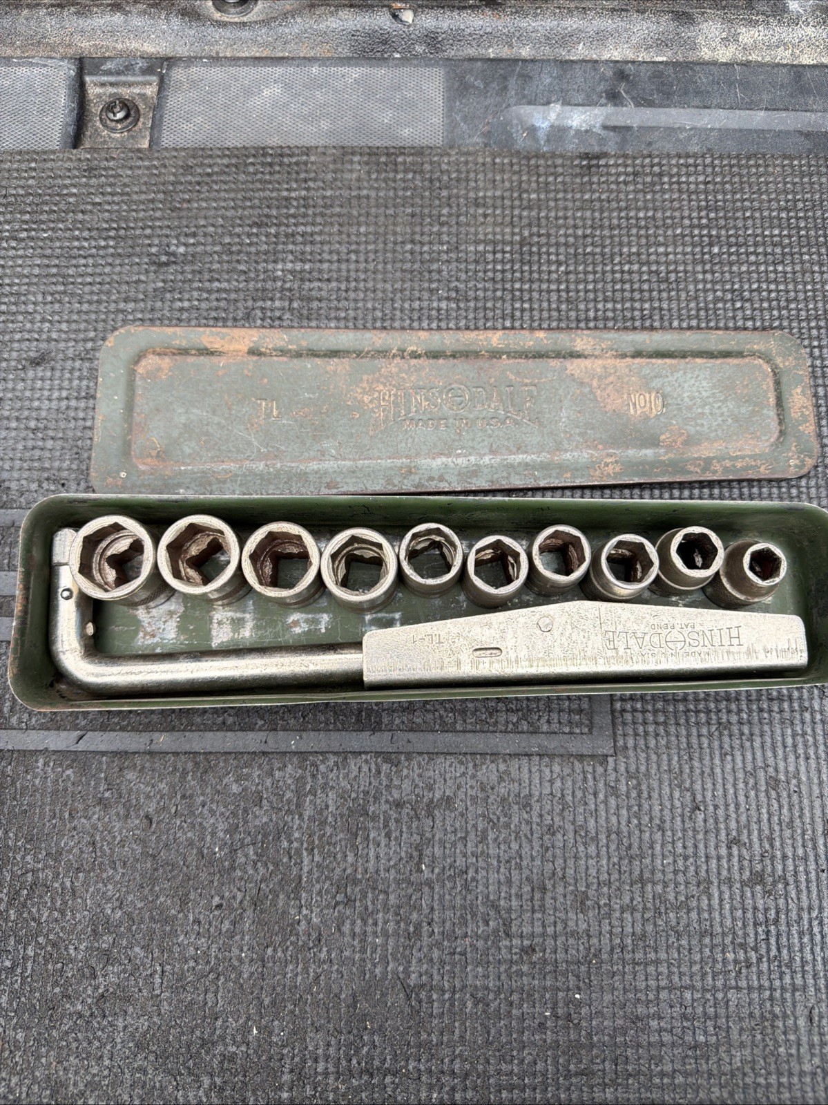 Hinsdale Tools USA 11Pc 1/2” Drive Socket Set TL1 Handle TL-1 No 10