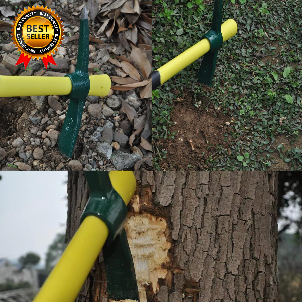 18 Inches Steel Forged Pickaxe Sturdy Durable Mattock Hoe Weeding Pick Axe