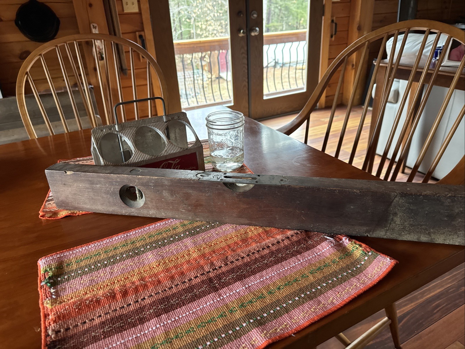 vtg/antique 28” Mahogany & Brass Level Stratton Brothers Greenfield Mass.