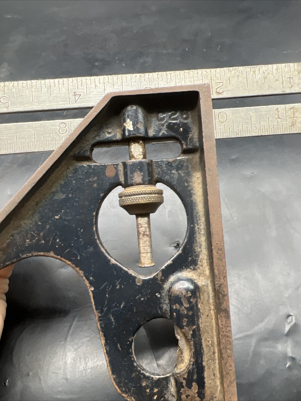 Vtg STANLEY No. 21 12-Inch Combination Square w/ Broken Level Made in U.S.A Part