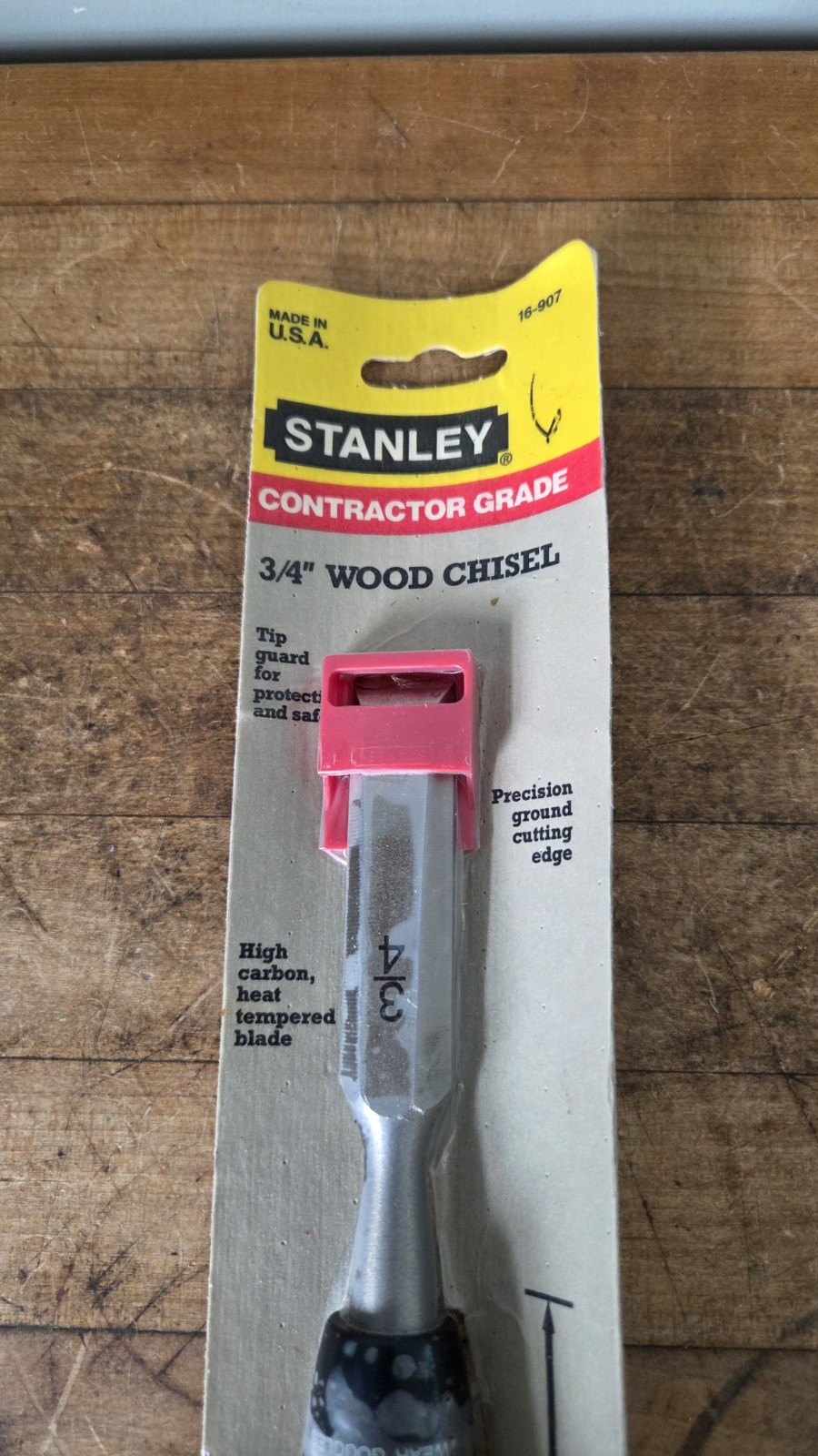 Vintage Stanley 3/4” Wood Chisel Bevel Edge Contractor Grade (16-907) USA