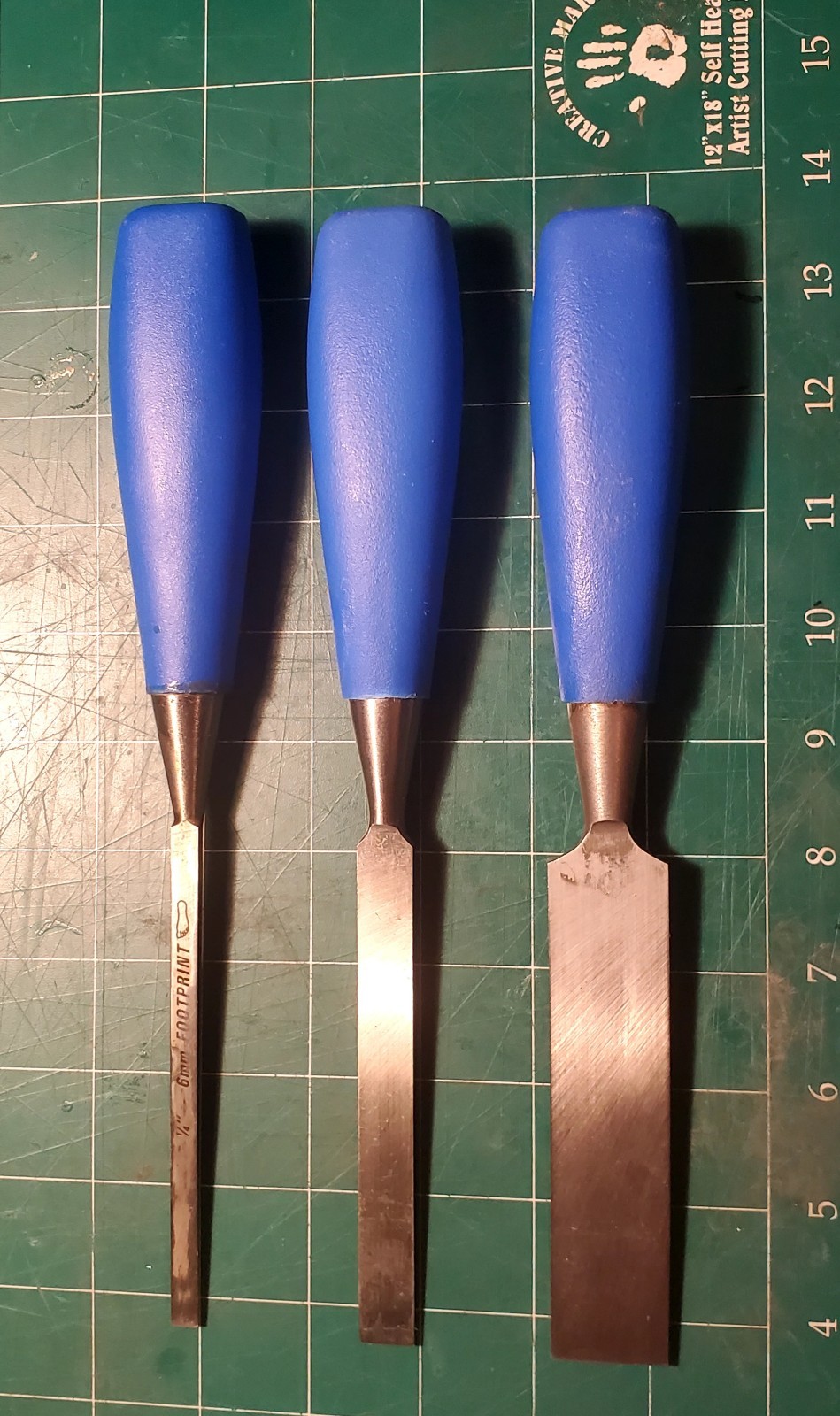 3 Piece Sheffield Footprint Chisel Set (6mm, 12mm, 25mm)