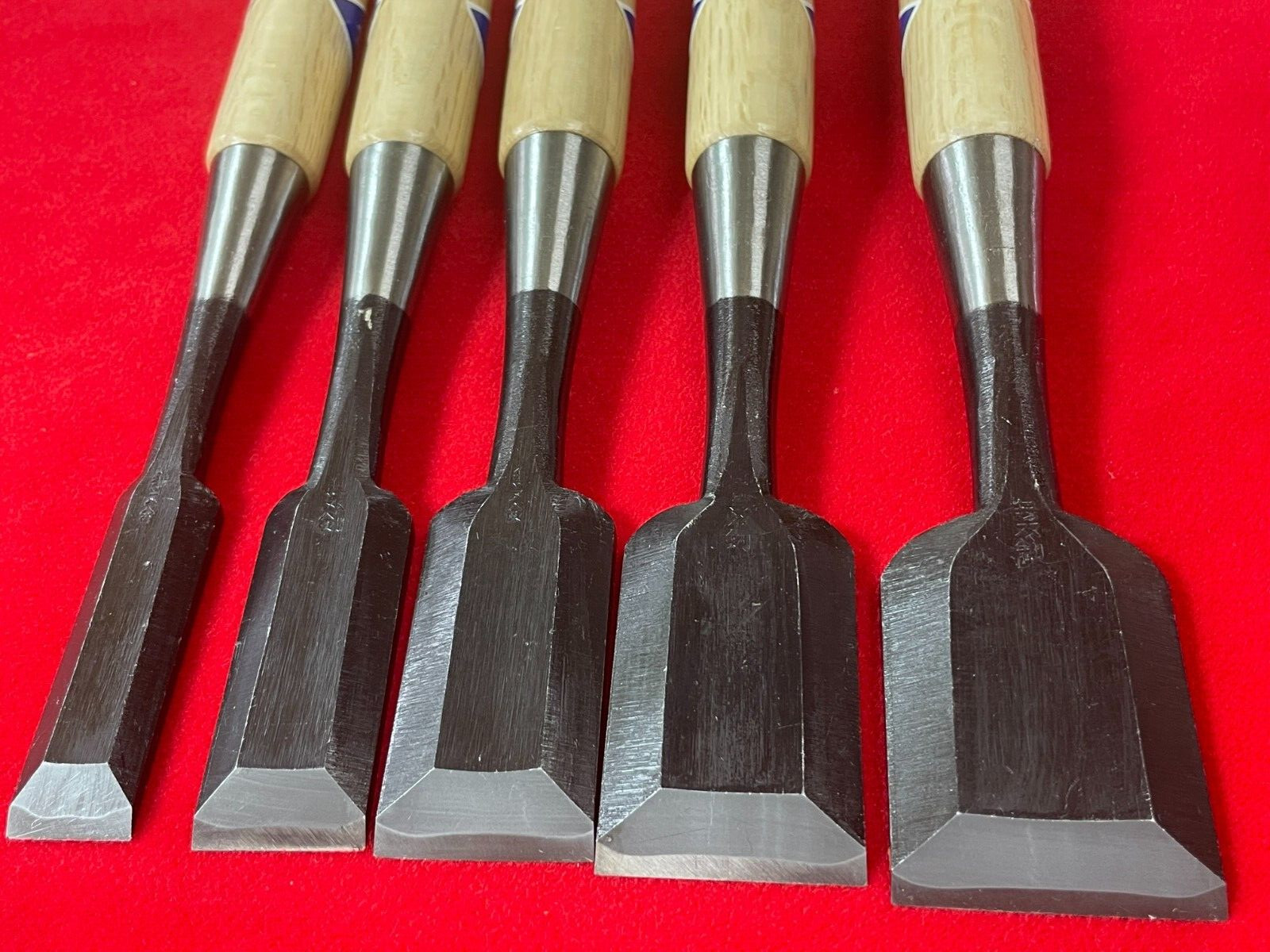 Japanese chisel Oire nomi bench chisel Musou-ken Set of 10 White Steel #2
