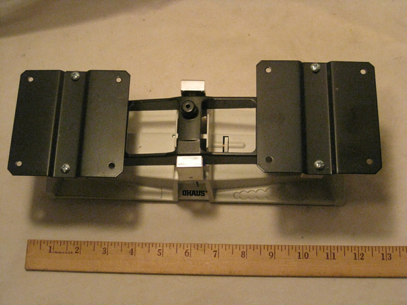 vintage OHAUS balance scale metal lab U.S. Pat. No. 212,907-3,527,311