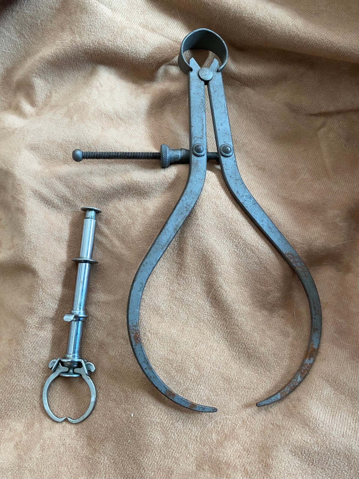 Vintage The L.S. Starrett Co Outside Spring Caliper and Divider, Athol Mass