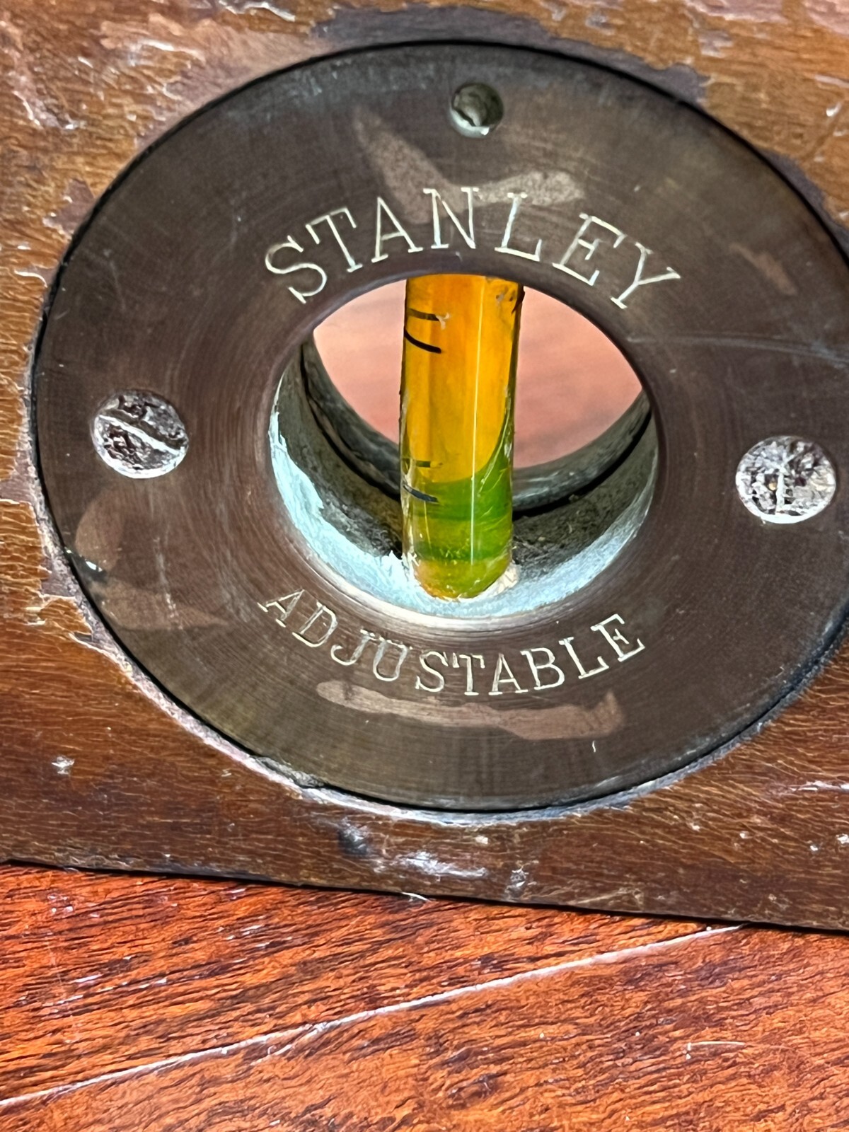 24 INCH CHERRY STANLEY WOODEN / BRASS LEVEL 30 ADJUSTABLE CARPENTERY WOODWORKING