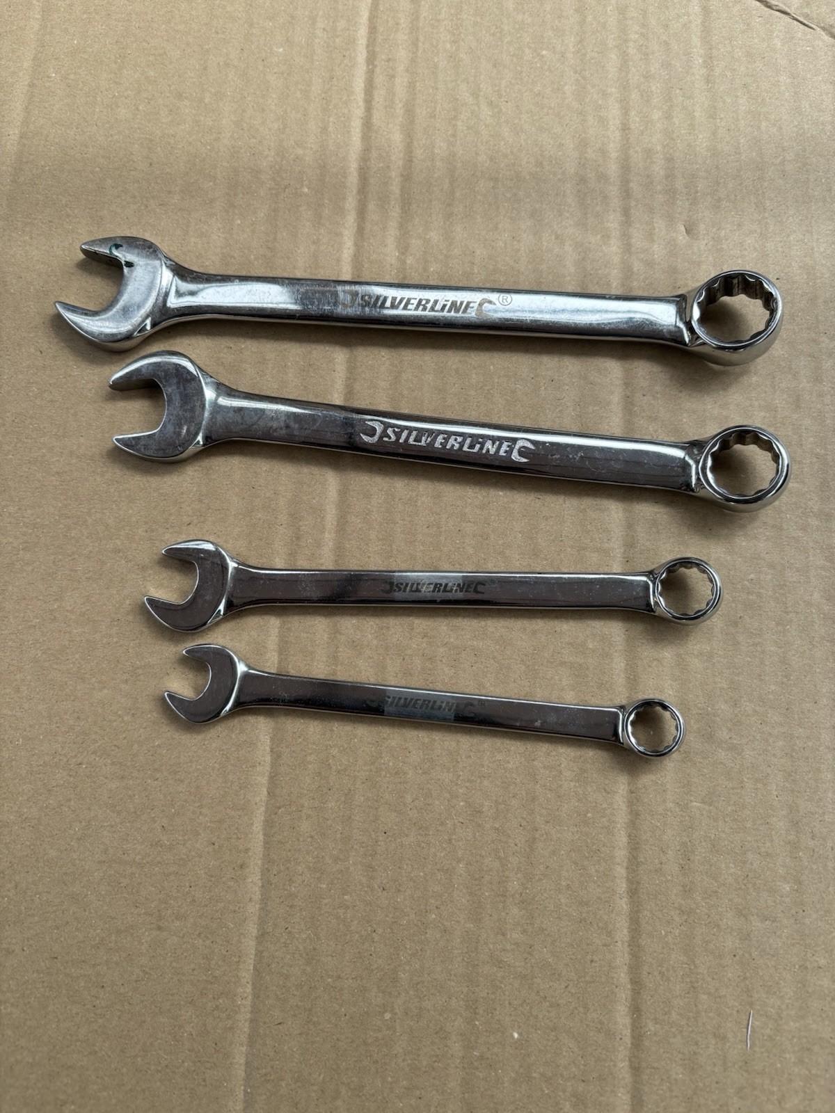 4 X Silverline MM Sizes Combination Spanner’s, Old Tools, Silverline, Old Tools,
