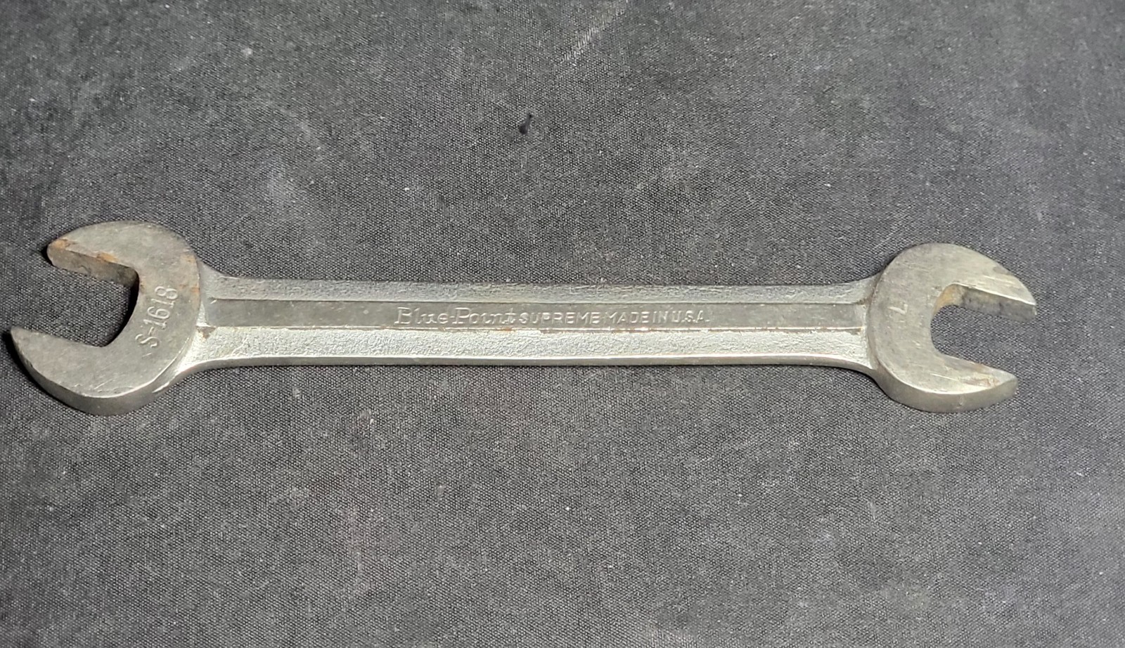 Blue-Point Supreme S-1619 1/2″ x 9/16″ Open End Wrench USA Vintage Mechanic Tool