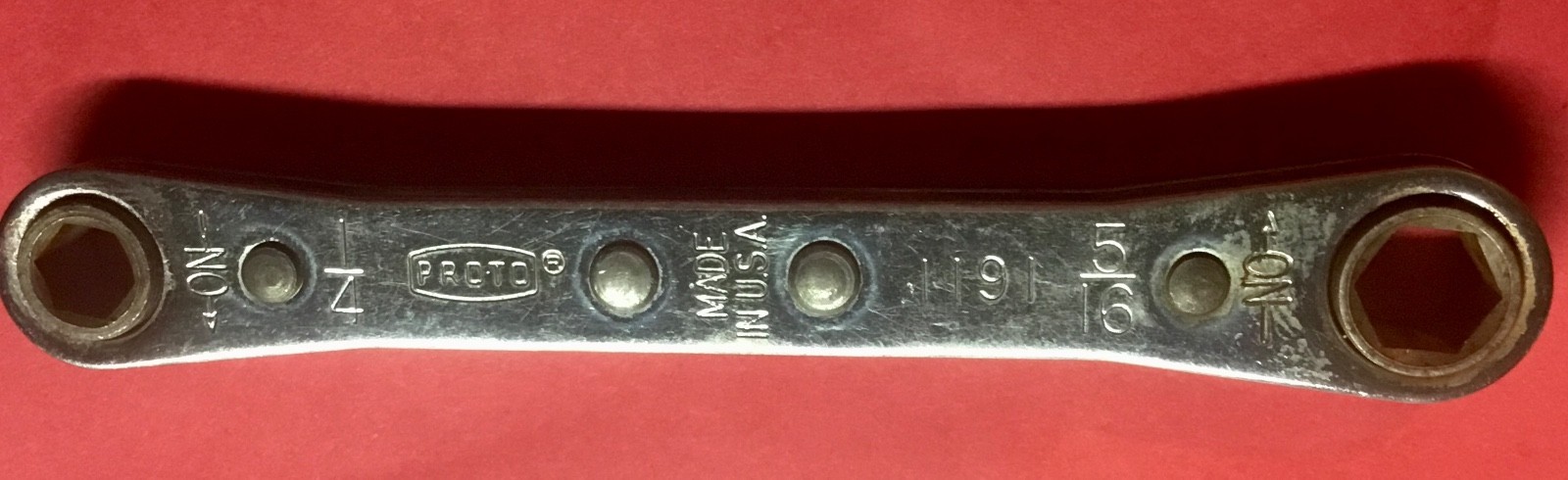 EXCELLENT PROTO 1/4” x 5/16” Ratcheting Box Wrench, 6 Point , 1191 MADE IN USA!