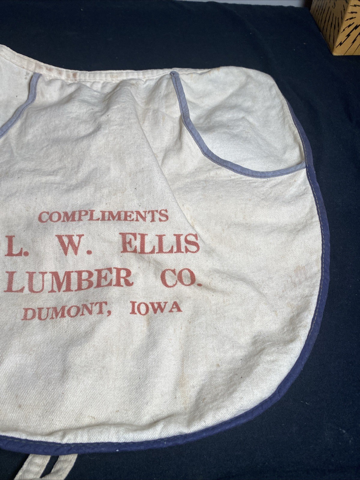Vintage Apron Lumber Dumont Iowa Cloth Change Nails