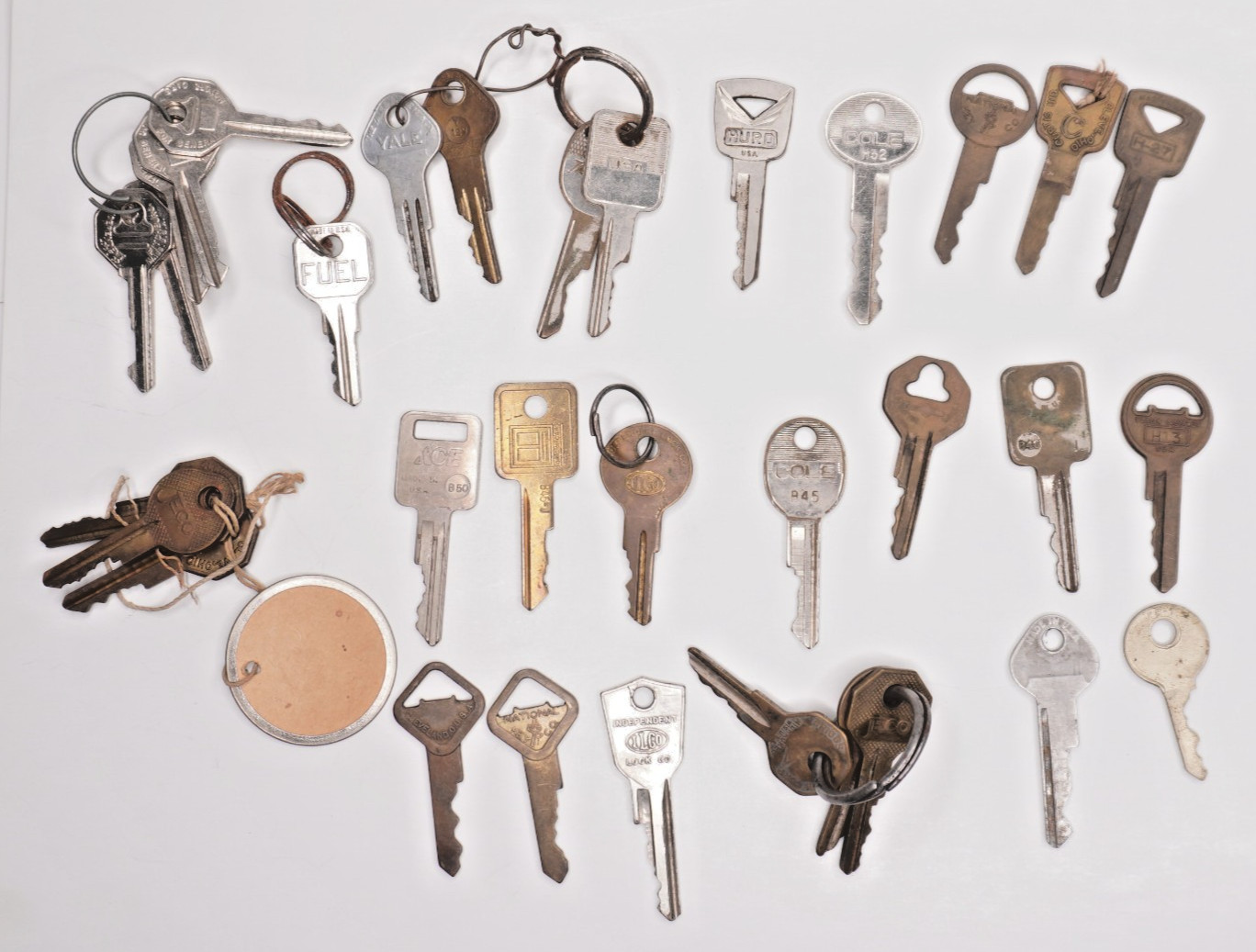 Vintage Lot Of Various Cut Keys Automotive Ford Dodge GM