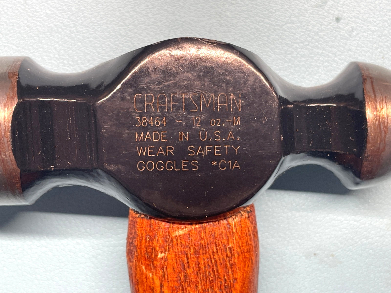 Sears CRAFTSMAN USA Nos 38464 12oz Ball Peen Pein Hammer Black Head