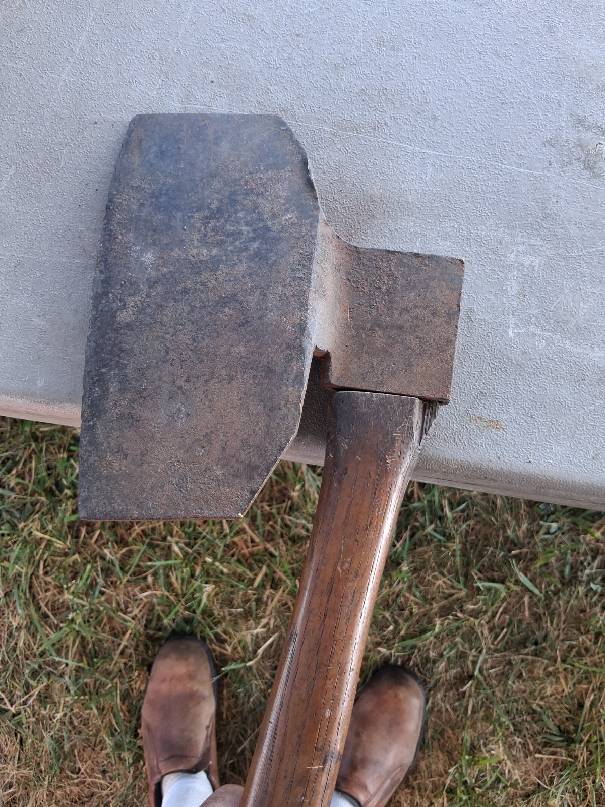 Antique L & I J. White Buffalo N.Y. Broad Hewing Axe Head 2