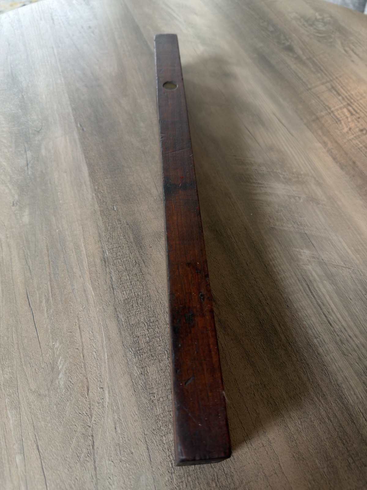 Antique 16″ Wooden Spirit Level Cherry/Mahogany & Brass – 19th Century Stanley?