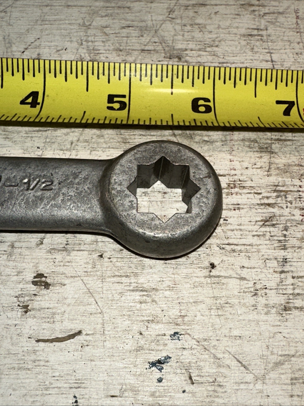 Armstrong No.555 1/2″ Lathe Tool Post Wrench 8-Point Star Box End and Open End