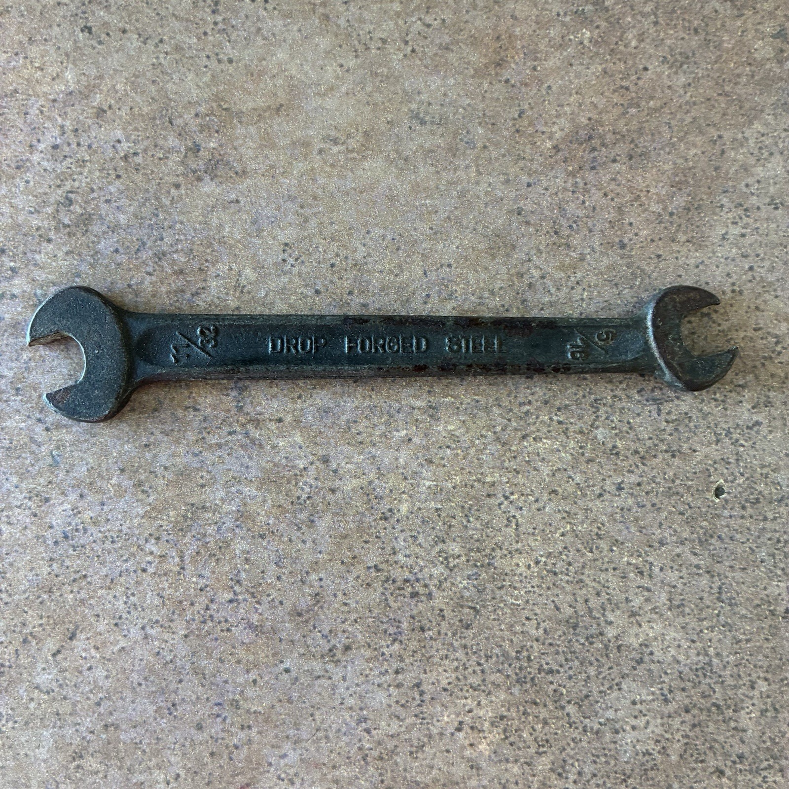 Vintage Drop Forged Steel 11/32 And 5/16 Wrench Made In Germany